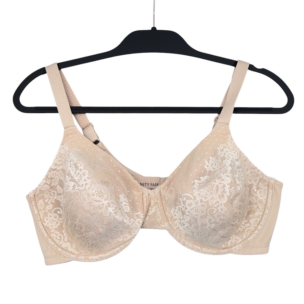 Vanity Fair Full Coverage Underwire Bra Women 38D Polyester Beige 76080